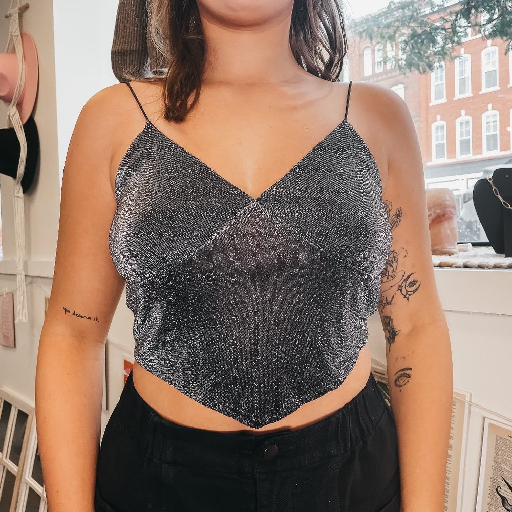SPARKLE CROP TOP NWT